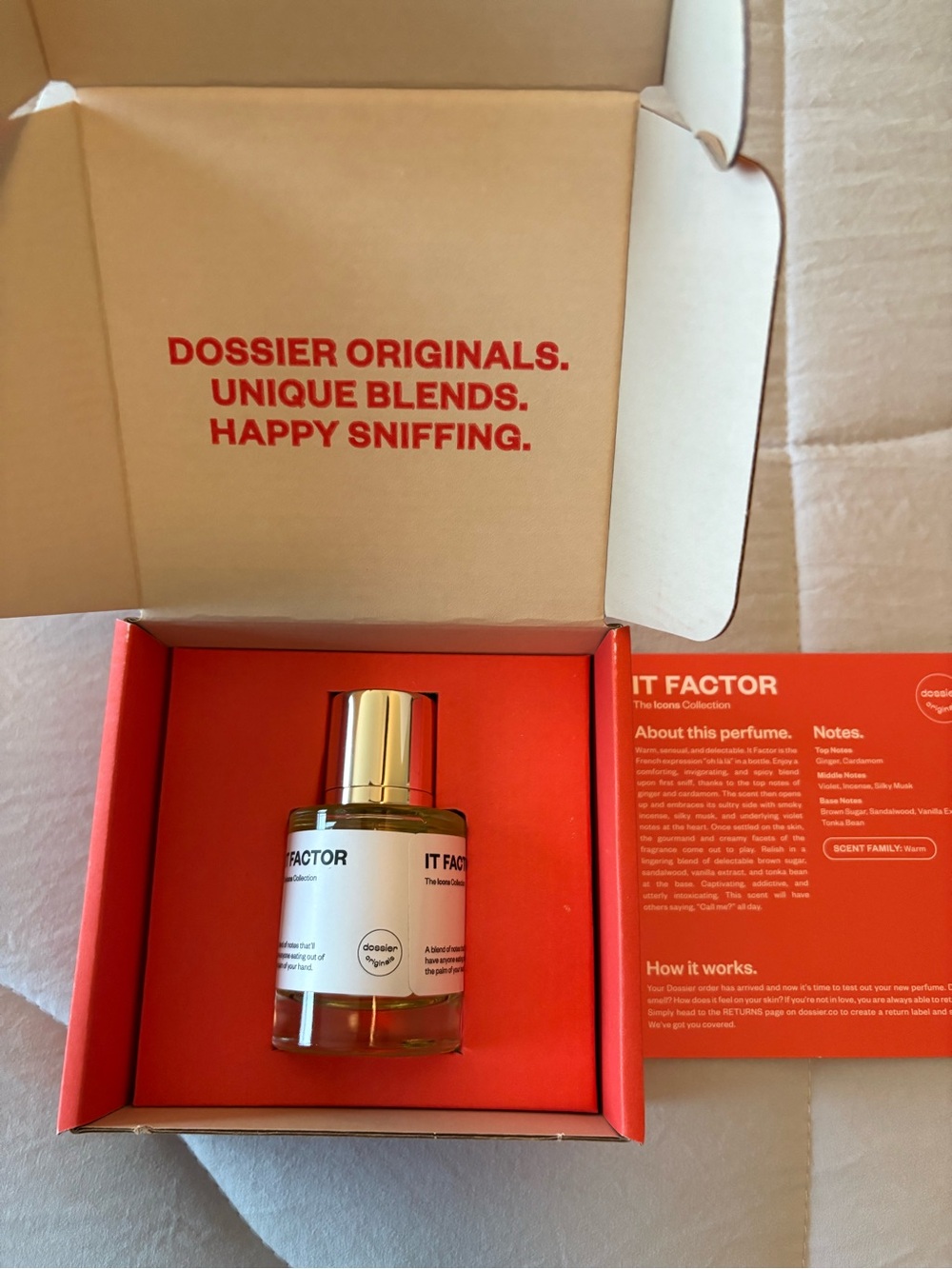 Dossier It Factor Women’s Perfume - White Bottle with Gold Cap